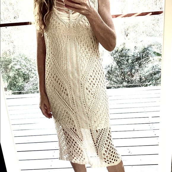 Ice Dresses & Skirts - Vintage ICE crochet dress 70’s style SIZE M 🌸Fully lined